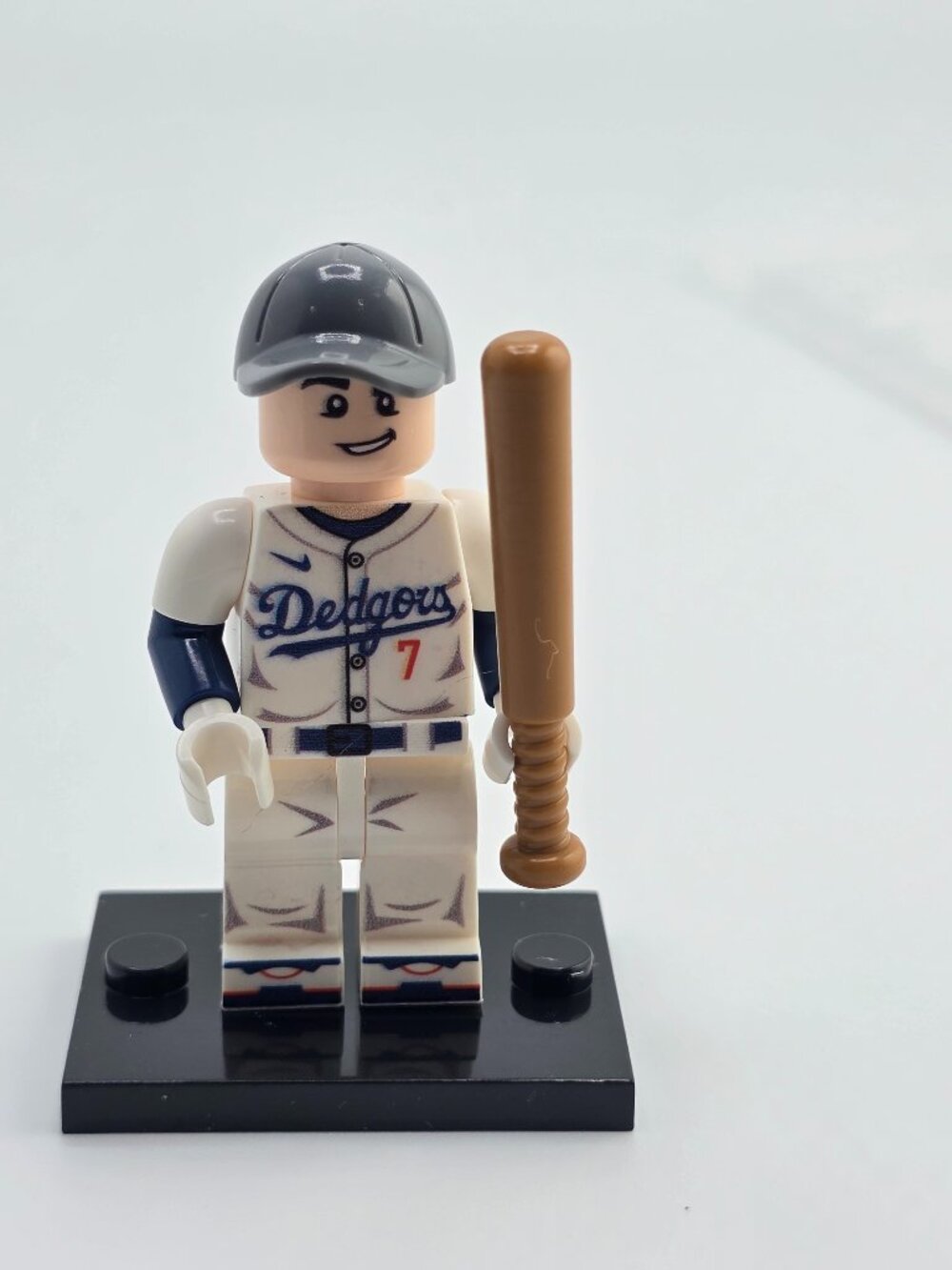 NEW! BASEBALL Minifigure Lego Compatible Baseball Player #7
